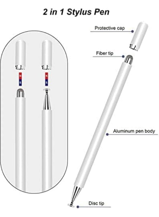 قلم قلم عالمي لشاشة اللمس ، قلم قلم سلبي متوافق مع أجهزة iOS و Android ، قلم الأداء لجميع أجهزة اللمس (أبيض) - Image 1