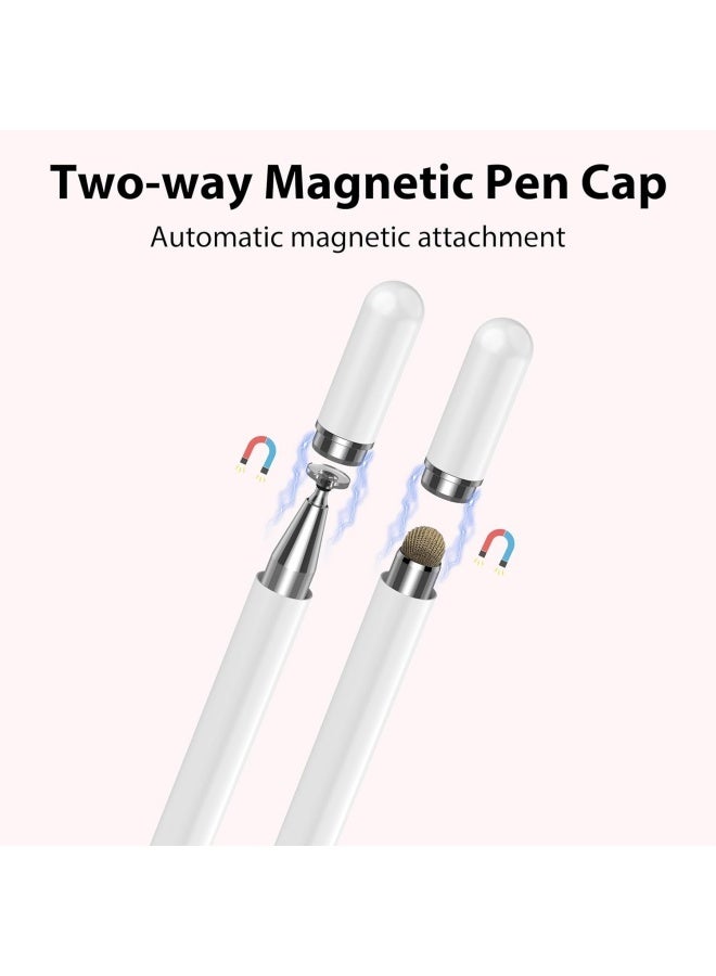 قلم Stylus لـ iPad ، نصيحة القرص السعة وMagent Cap متوافق مع جميع شاشات اللمس قلم لـ Apple iPad (أبيض) - Image 2
