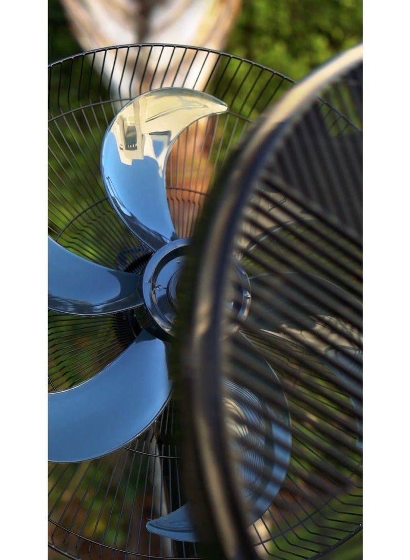 Mediatech MediaTek Hawa Hawa Stand Fan - 18 Inch, 75 Watts, 6 Blades, 3 Speeds, Silent Technology, Copper Motor, Black (MT-SF44M) - Image 3