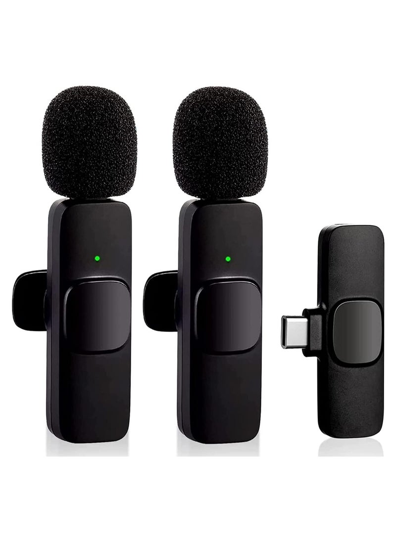 ELTRAZONE Wireless Lavalier Microphone for Type-C Phone, Plug-Play Wireless Mic with 2 Microphone for USB-C Android Phone Video Recording, Interview, Vlog  - Image 1
