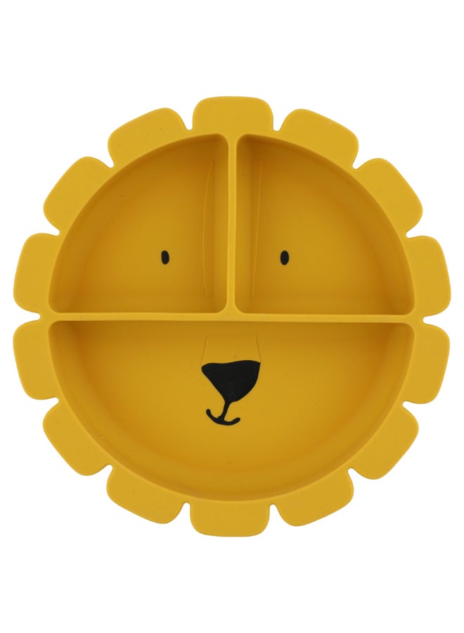 Trixie Silicone Divided Plate With Suction - Mr. Lion