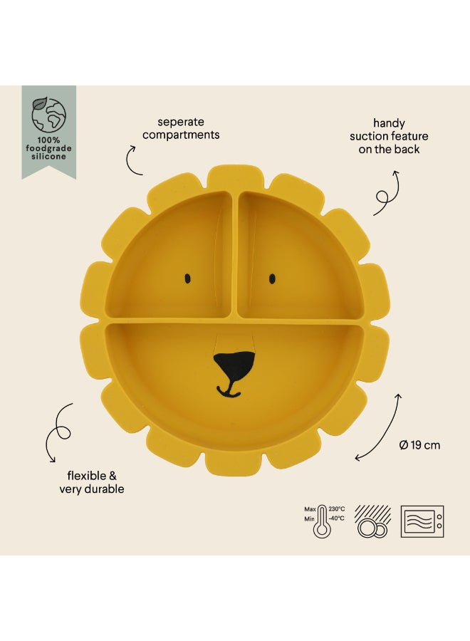 Trixie Silicone Divided Plate With Suction - Mr. Lion - Image 3