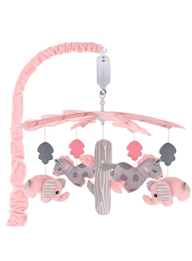 Blublu Park Upgraded Blublu Park Musical Mobile for Crib, Baby Crib Mobile with Hanging Rotating Toys Woodland Nursery Decor for Newborn Baby Boys Girls, Digital Music Box with 3 Modes, 12 Lullabies (Pink) - Image 1