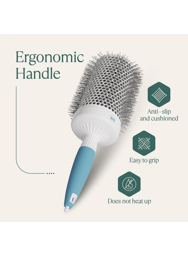 Osensia Round Brush for Blow Drying - Extra Large Ceramic Ion Thermal Barrel Brush Precise Styling and Maximum Volume - Lightweight Round Hair Brush for Smooth Manageable Hair (Bristle 3.4 in, Barrel 2.5 in) - Image 5