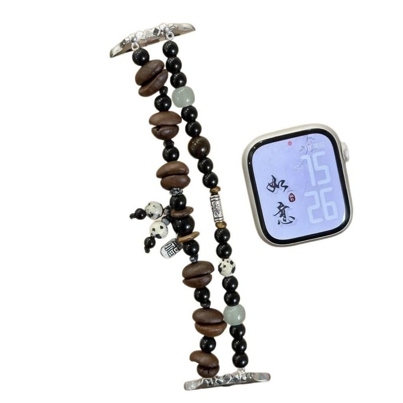 سوار ساعة ذكية متوافق مع Apple Watch 38/40/41mm بملاءمة قابلة للتعديل وحزام بديل باللون بني قابل للتعديل - Image 5