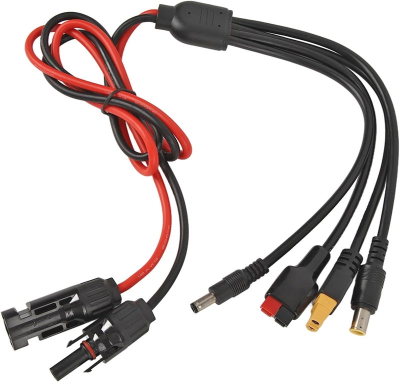 klarako Solar to Adapter Cable, 36V DC Oxidation Resistant Solar Connector to Extension Cable Flame Retardant for Emergency Response - Image 1