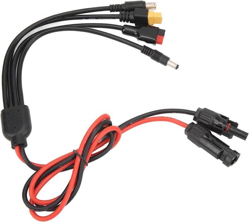 klarako Solar to Adapter Cable, 36V DC Oxidation Resistant Solar Connector to Extension Cable Flame Retardant for Emergency Response - Image 2