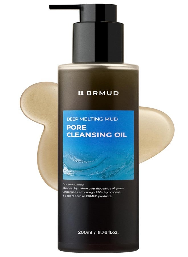 BRMUD Deep Melting Mud Pore Cleansing Oil - Gentle Make Up Facial Oil Cleanser with Boryeong Mud, Sunflower Seed & 7 Fermented Oils - Vegan & Non-Comedogenic Korean Skincare (6.76 fl oz) - Image 1