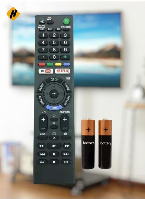 Remote Control Suitable for Sony LCD LED 3D TV with YouTube Netflix Button RMT-TX300E RMT-TX300P rmf-tx100e with battery