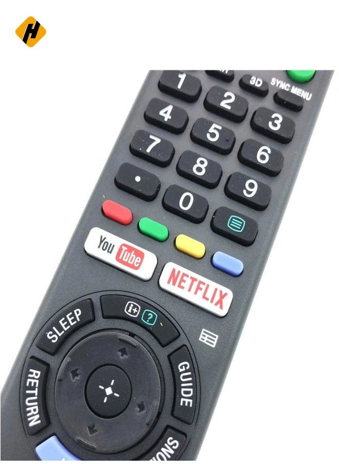 HuHa - Remote Control Suitable for Sony LCD LED 3D TV with YouTube Netflix Button RMT-TX300E RMT-TX300P rmf-tx100e with battery - Image 1