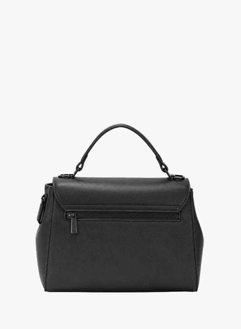 David Jones black David Jones formal clutch  Bag for women- The new luxury hex bag with flap- Leather formal Handbag for every occassions- Hand-carried purse model cm7125-2 for Women | Best Price UAE