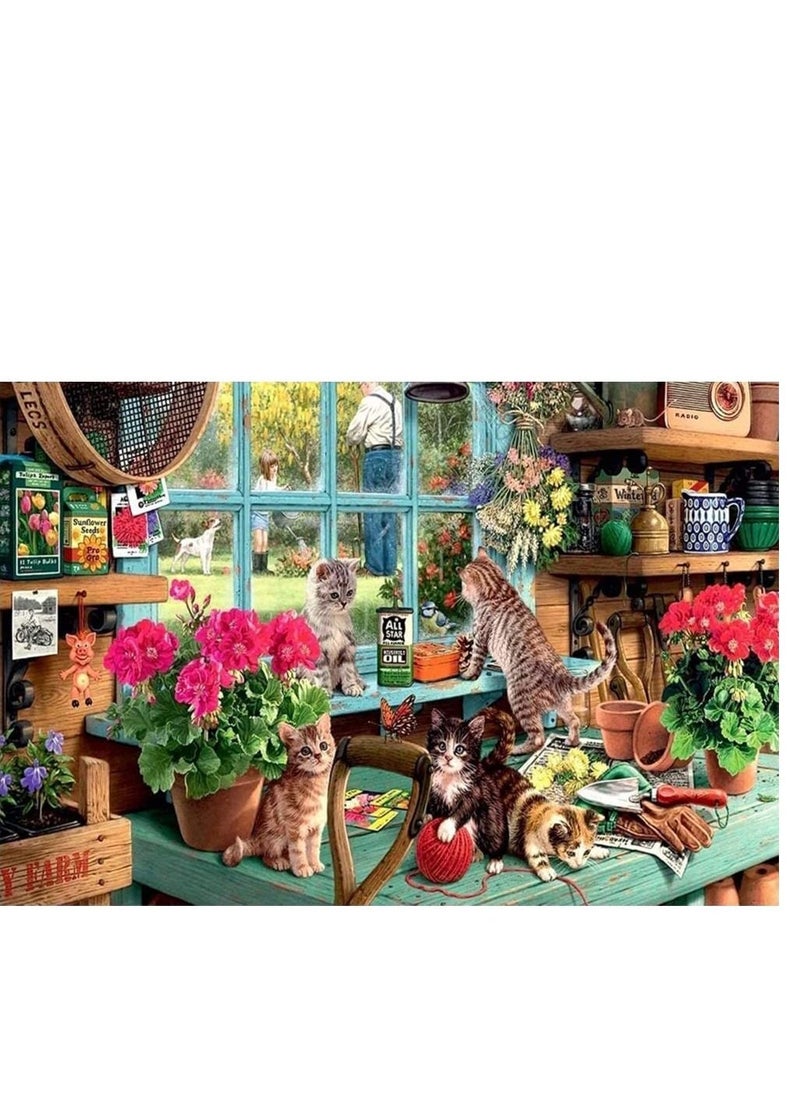 1000 قطعة لغز بازل تعليمي ألعاب تعليمية للأطفال ديكور منزلي بازل ملون لعبة عائلية هدية للبالغين والأطفال - Image 1