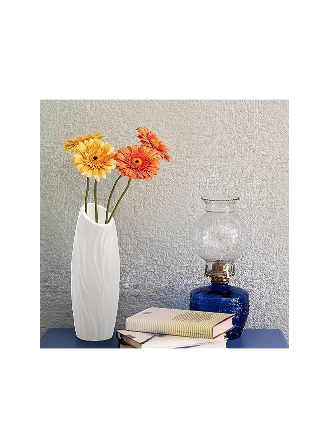 The Bros Composite Plastic Flower Vase, 10 Pack Small Tall White Floral Vase, Unbreakable Floral Vase Home Decor Centerpieces, Plastic Floral Bud Vase for Wedding Dinner Table Party Living Room Decor - Image 2