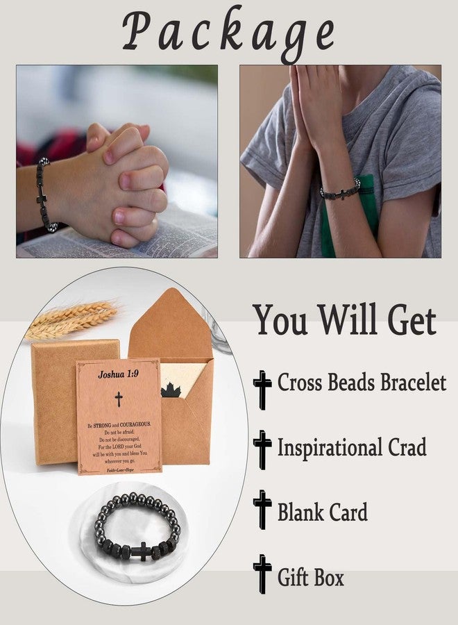 FIEEFX Cross Bracelet for Men Boys, Christian Gifts for Men Teens, Religious Catholic Jewelry Birthday Christmas Easter Baptism Confirmation Communion Fathers Day Graduation Gifts for Men Teenage Boys - Image 5