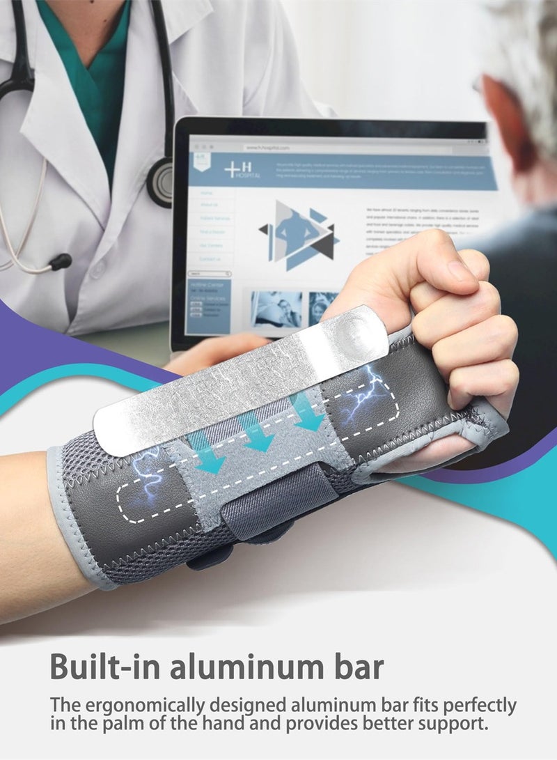 SYOSI Night Wrist Sleep Support Brace, Wrist Brace for Carpal Tunnel with Metal Splint Stabilizer, Fits Both Himands, Adjustable, for Men and Women Relieve Tendinitis, Arthritis, Pain Relief (1Pcs) - Image 4