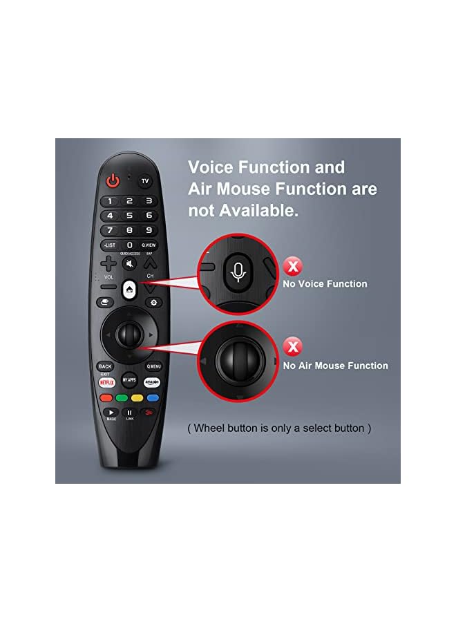 TIGER Universal Remote Control for LG Smart TV Magic Remote Replacement, with Buttons for Netflix Prime Videoã€ NO Voice and Pointer Functionã€‘ - Image 3