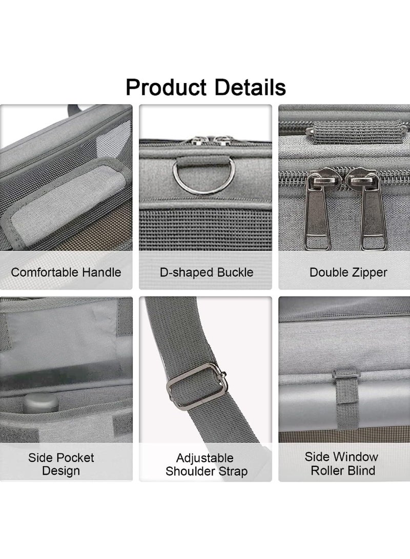 Rock Pow Pet Carrier Bag, Cat Wheeled Bag Puppy Rolling Carrier with Detachable Wheels Plenty of Room Large Space Trolley Collapsible and Breathable Car Seat Travel Vet Appointments for Small Dog Puppy Kitten - Image 4