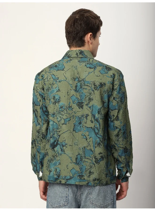 بيونغ شيكت بطبعة مجردة خضراء