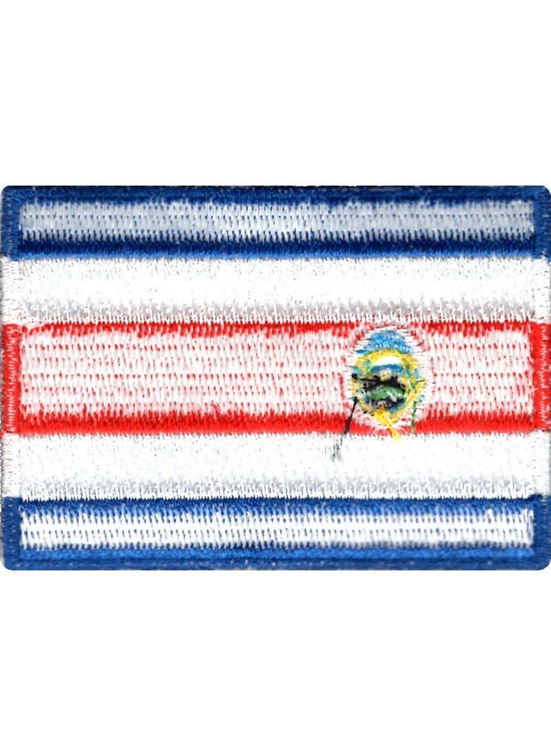 Artist Unknown Costa Rica Flag Applique Embroidered Sweing Patch Suitable for Jackets, Bags, T-Shirts, Jeans, Pants, Outdoor Clothing ; Size: 7cm x 5cm ; Imported from Malaysia (1 Piece).  - Image 2