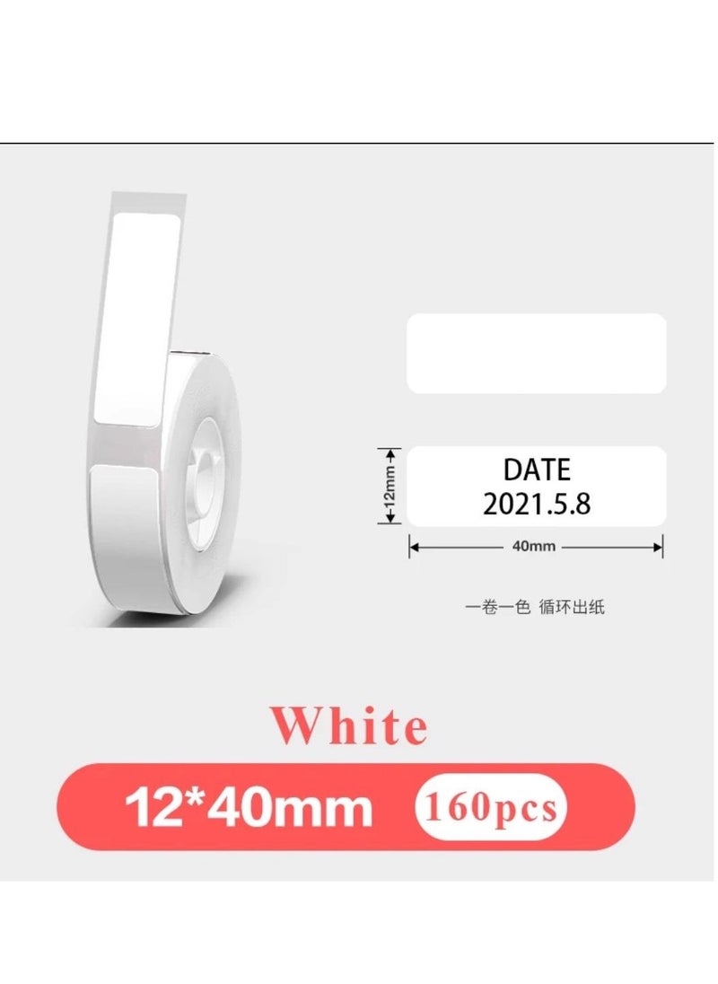 160pcs Waterproof Label Roll for P11, P50, L12, D30 Thermal Printer