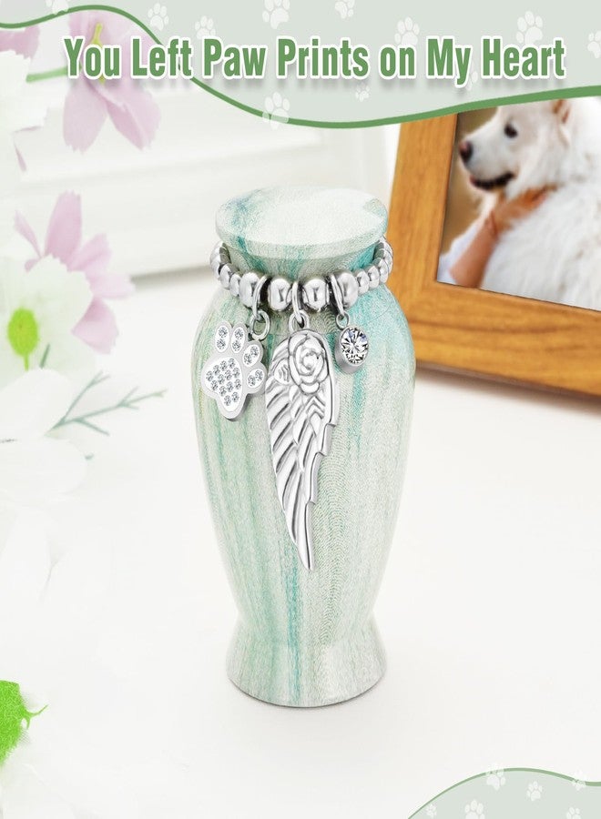 abooxiu Small Urn for Dog Cat Pet Ashes 2.85 Inch Mini Urns for Ashes Cremation Keepsake Urns Aluminum Memorial Pet Urn for Dogs Memorial Gifts for Loss of Dog Pets - Image 4