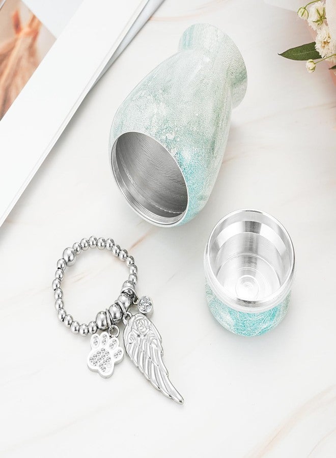 abooxiu Small Urn for Dog Cat Pet Ashes 2.85 Inch Mini Urns for Ashes Cremation Keepsake Urns Aluminum Memorial Pet Urn for Dogs Memorial Gifts for Loss of Dog Pets - Image 5