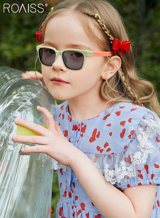 roaiss Square Folding Polarized Sunglasses for Kids, UV400 Protection Cute Beach Holiday Sun Glasses, Foldable Sun Shades with Small Portable Box for Boys Girls and Children Age 3-12  - Image 2