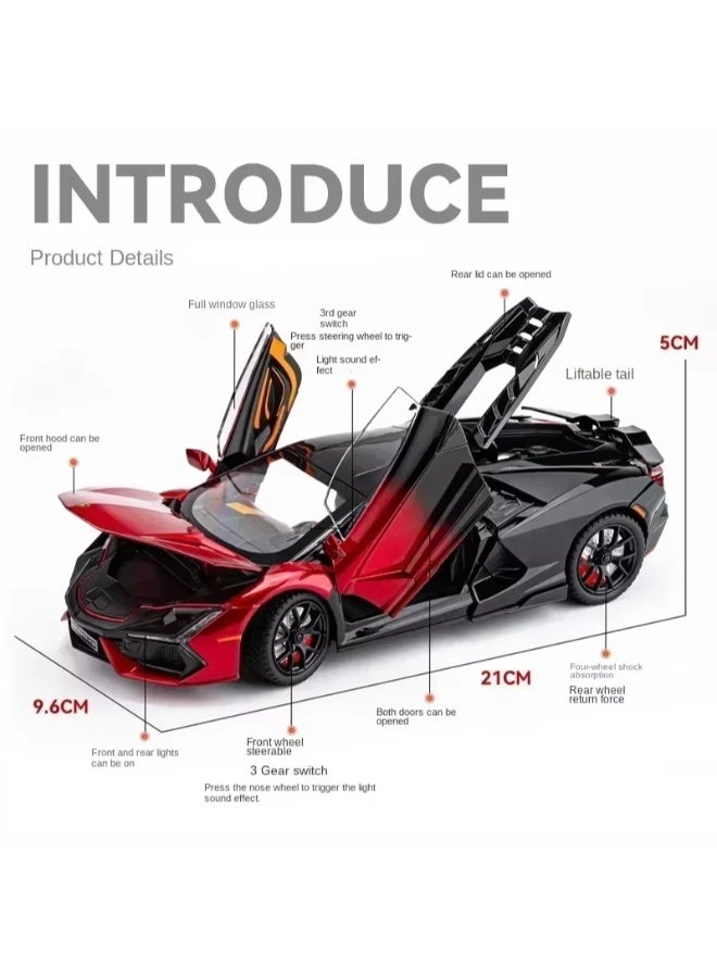 TOY GARDEN 1:24 Scale Simulation of Lamborghini Revuelto Diecast Toy Model with Sound & Light – Premium Alloy Car Gift for Kids & Collectors  - Image 5