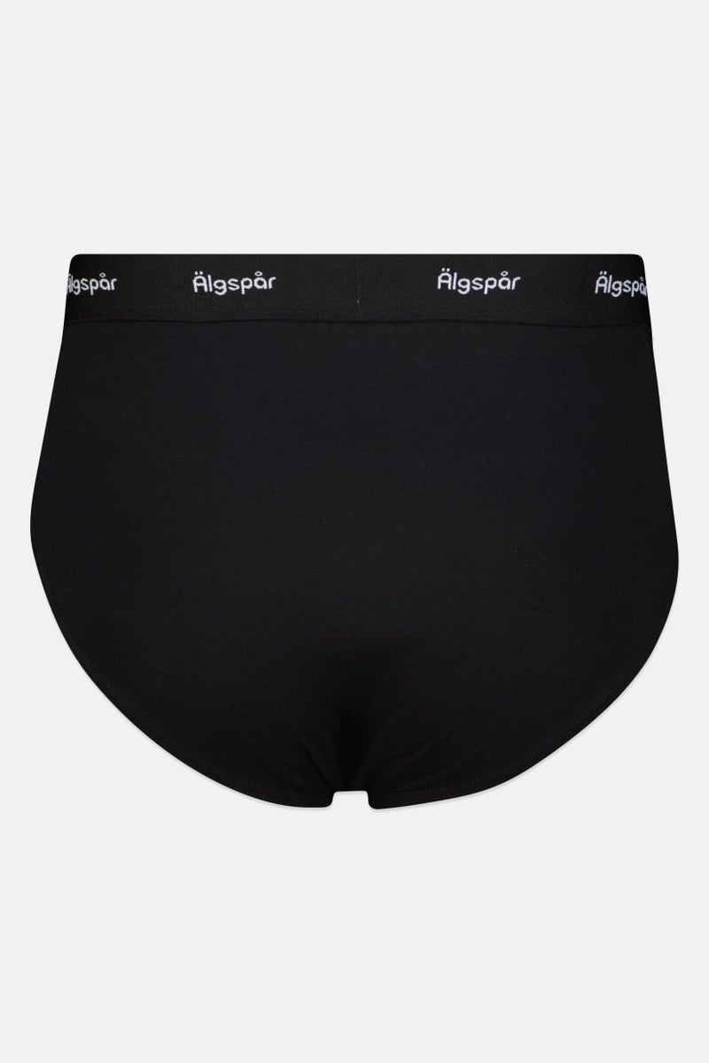 Algspar Men 3 Pieces Brand Logo Briefs, Black/Grey  - Image 3