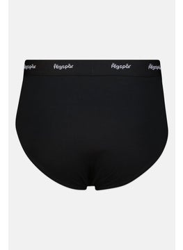 Algspar Men 3 Pieces Brand Logo Briefs, Black/Grey  - Image 3
