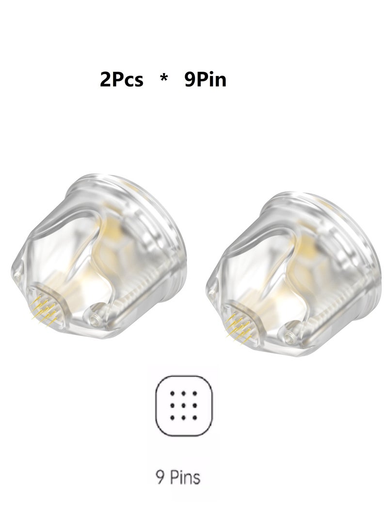 hydra - 2-Pieces 9Pin Replacement Cartridges Needle for Dr.pen Bio.pen Q2 - Image 1