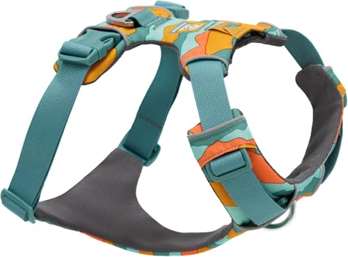 Ruffwear, Front Range Dog Harness, Reflective Soft Padded Everyday Harness with Dual Leash Clips, Adjustable and Lightweight Fit for Training or Walking for All Dogs, Spring Mountains, Small - Image 1
