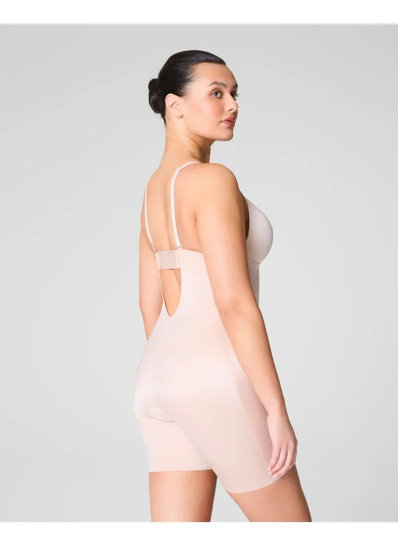 SPANX Spanx 10157R Plunge Low-Back Mid-Thigh Bodysuit Nude