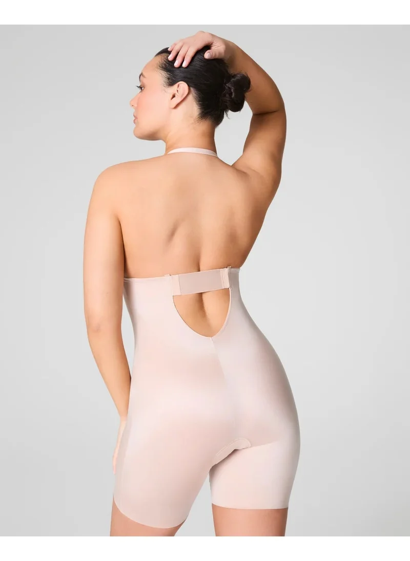 SPANX Spanx 10157R Plunge Low-Back Mid-Thigh Bodysuit Nude
