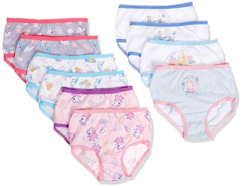 Peppa Pig Girls' Underwear Multipacks, Peppa 10pk, 8