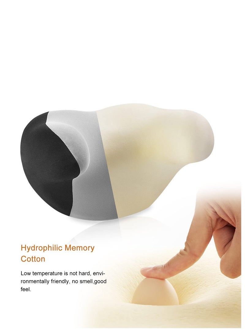 كابتن تيك Car Neck Pillow, Softness Car Headrest Pillow for Driving with Adjustable Strap, 100% Memory Foam and Breathable Removable Cover, Comfortable Ergonomic Design (Black Grey) - Image 3