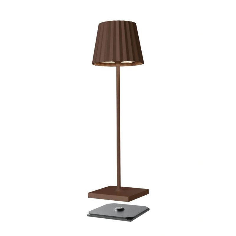 Sompex Troll 2.0 LED Table Lamp | IP54 (splash and dust proof) | 2 warm white light colours | Stepless touch dimmer | Wireless Indoor & Outdoor | Aluminium | Brightness memory | H 38 cm - Rust - Image 3