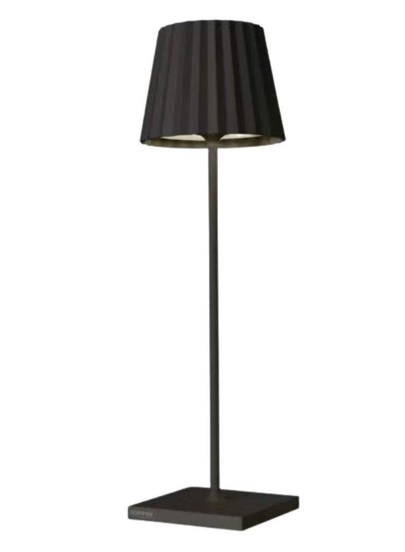 Sompex Troll 2.0 LED Table Lamp | IP54 (splash and dust proof) | 2 warm white light colours | Stepless touch dimmer | Wireless Indoor & Outdoor | Aluminium | Brightness memory | H 38 cm - Rust - Image 1