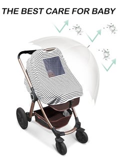 Moro Moro Baby Car Seat & Nursing Cover – Multi-Use with Mesh Window for Comfort & Privacy  - Image 2