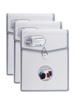 Foldermate 3-Piece A4 Size Top Load Expanding File White 