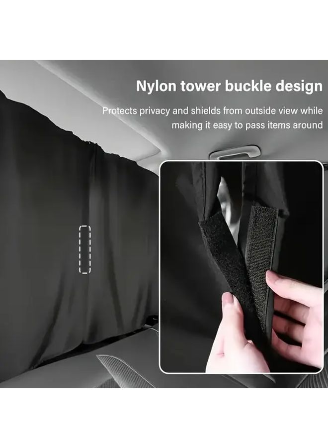 Black Small Privacy Curtains For Car Home And Camp Polyester Fabric - Image 4