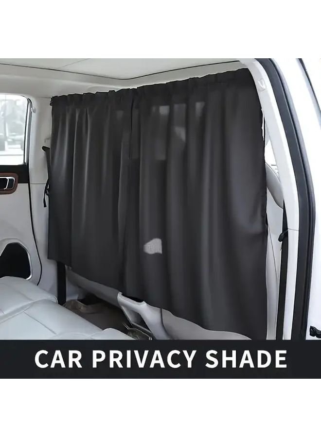 Black Small Privacy Curtains For Car Home And Camp Polyester Fabric - Image 5