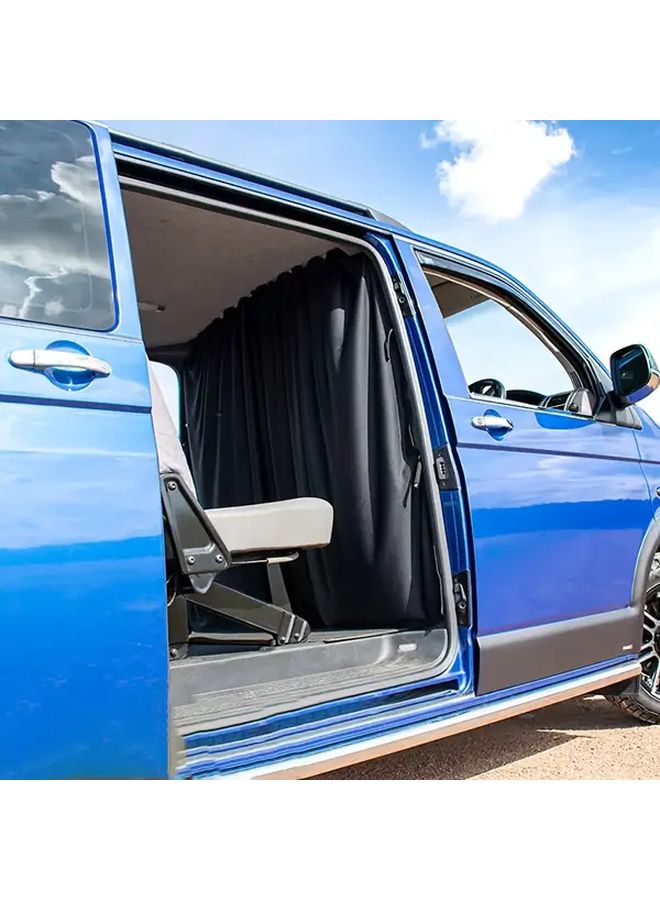 Black Small Privacy Curtains For Car Home And Camp Polyester Fabric - Image 2