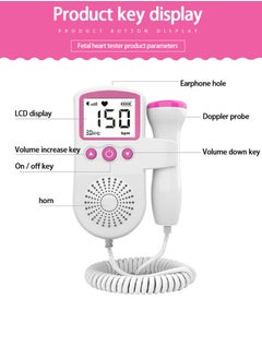 WHO Portable Ultrasound Doppler Fetal Heart Rate Monitor with Lcd Screen USB Charging Hear Fetal Heart Sound High Performance Baby Heartbeat Monitor Easy to Use for New Moms  - Image 3
