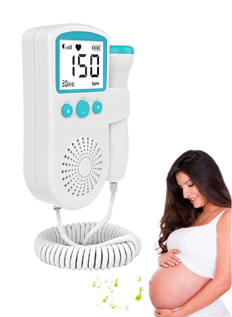 WHO Portable Ultrasound Doppler Fetal Heart Rate Monitor with Lcd Screen USB Charging Hear Fetal Heart Sound High Performance Baby Heartbeat Monitor Easy to Use for New Moms - Image 1