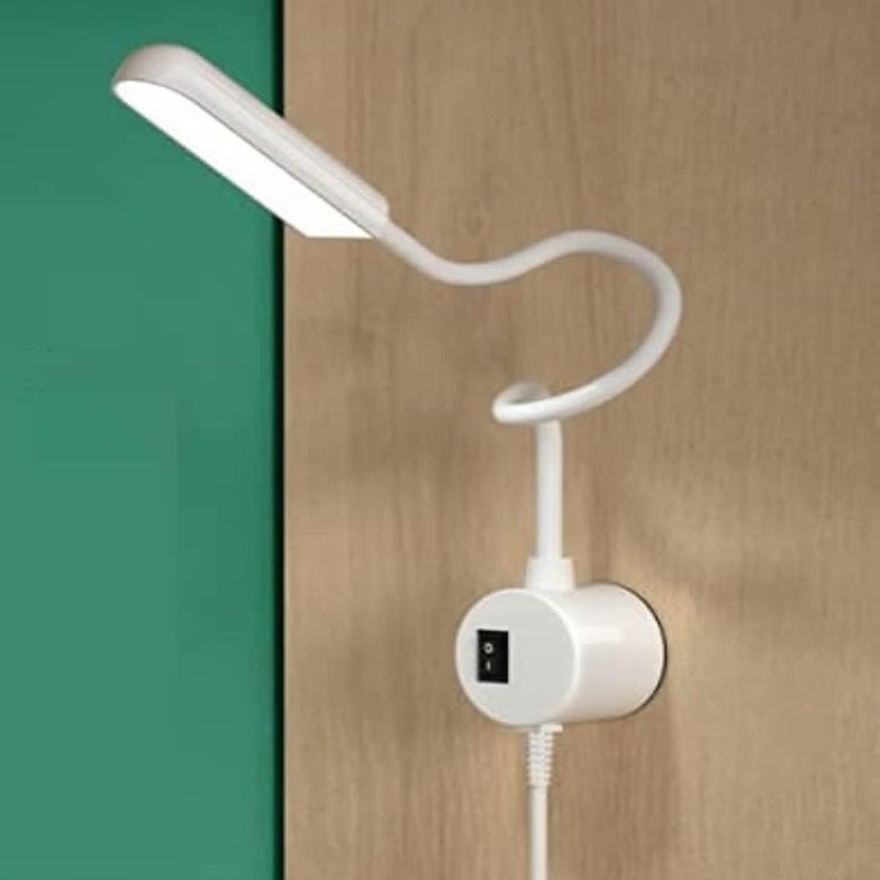 Lucky Store 10W LEDsMagnetic Mounting Base Lamp for Home StudyReading BookBedsideFlexibleDesk LightTable Lamp with Toggle Switch White Color - Image 1