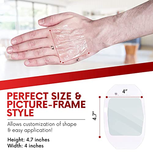 HEALQU Transparent Film Dressing 4" x 4.75" (50 Pack) – Waterproof Adhesive Wound Bandages for Post-Surgical Shower, IV Shield, Tattoo Aftercare, Clear Breathable Dressing Patches by HEALQU - Image 2