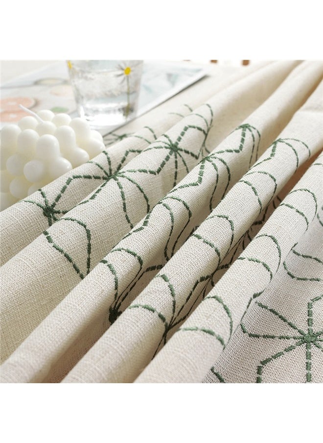 yongsheng Lace Tassel Detail Table Cloth 90*140cm,Table Cloth for Rectangle Table Duty Cotton Linen Tablecloth Rectangular Farmhouse Vintage Tablecloth Washable Rustic Table Cover  - Image 3