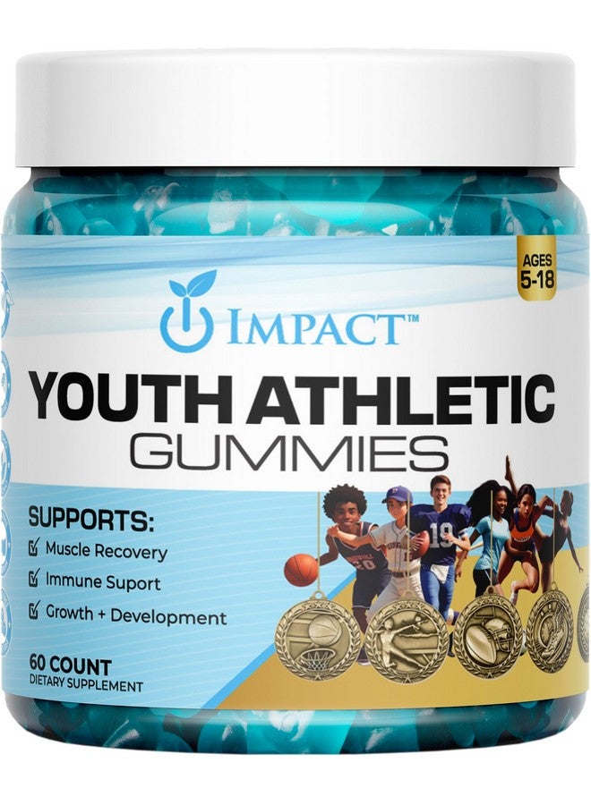 Impact Youth Athletic Gummies - Kids Multivitamin Gummies with Essential Nutrients, Immune & Energy Support, Vegan & Gelatin-Free, Includes Vitamins A, C, B3, B12, Omega-3, Zinc - Ages 5-18 - Image 1