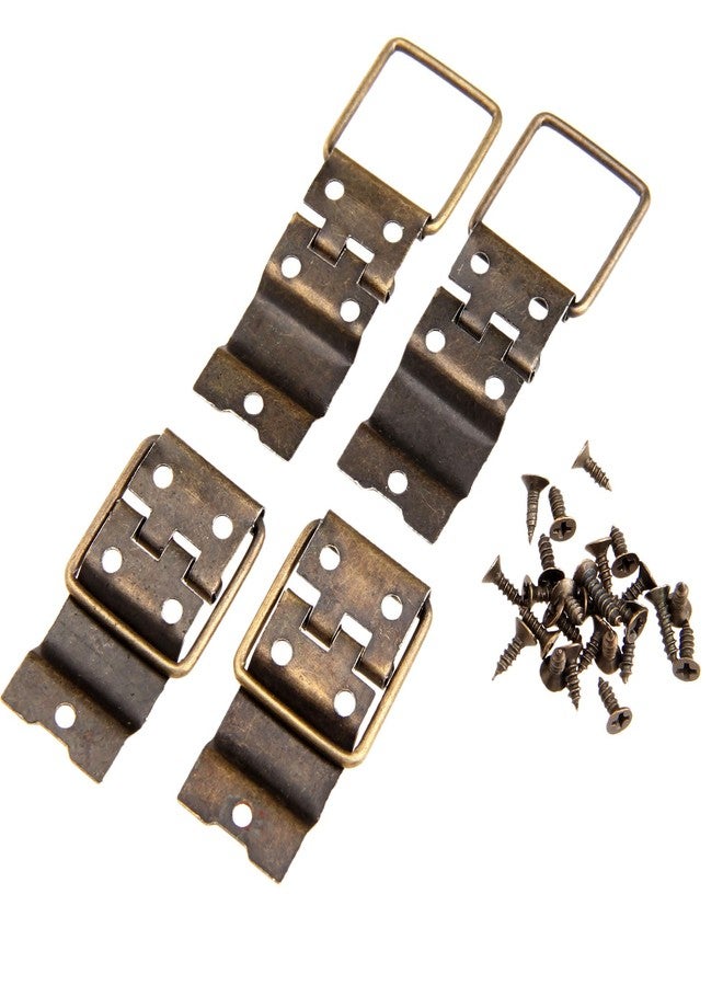 Dophee 4Pcs 38x21mm Antique Jewelry Box Door Spring Hinges Gift Wood Chest Hardware Hinge - Image 1